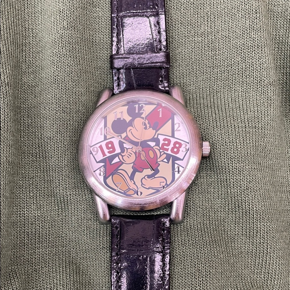 Disney Black and Silver Mickey Mouse Watch
